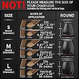 MAYZOLOP 32Pcs Chair Leg Floor Protectors 1.25in Black Felt Pads view 5