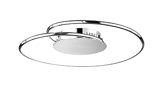 WOFI 9424.01.01.6450 A, Deckenleuchte, Metall, 16 watts, Integriert, Chrom, 45 x 45 x 13 cm