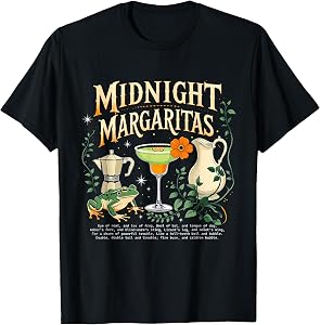 Witches Midnight Margaritas Spooky Cocktail T-Shirt