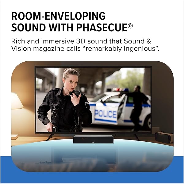 ZVOX DIALOGUE CLARIFYING SOUND BAR – PATENTED HEARING TECHNOLOGY, ACCUVOICE TV SOUND BAR WITH 12 LEVELS OF VOICE BOOST, 17″ HOME THEATER TV SPEAKERS, IDEAL FOR SMART TVS – AV157 BLACK
