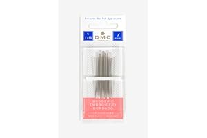 DMC 1765-1/5 Embroidery Hand Needles, 12-Pack, Size 1/5, Silver