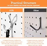 MOROBOR 50Pcs Stainless Steel Pegboard Hooks 20mm for Kitchen Garage Storage view 4