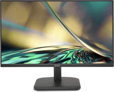 acer EK241YEbi, 24" Full HD IPS PC Screen, 100Hz HDMI/75Hz VGA (1920x1080, 16:9, FreeSync, 1ms VRB, 250 Nits, Comfyview, BlueLightShield, Flicker-Less, 1xVGA/1xHDMI 1.4) Monitor PC, cor preta