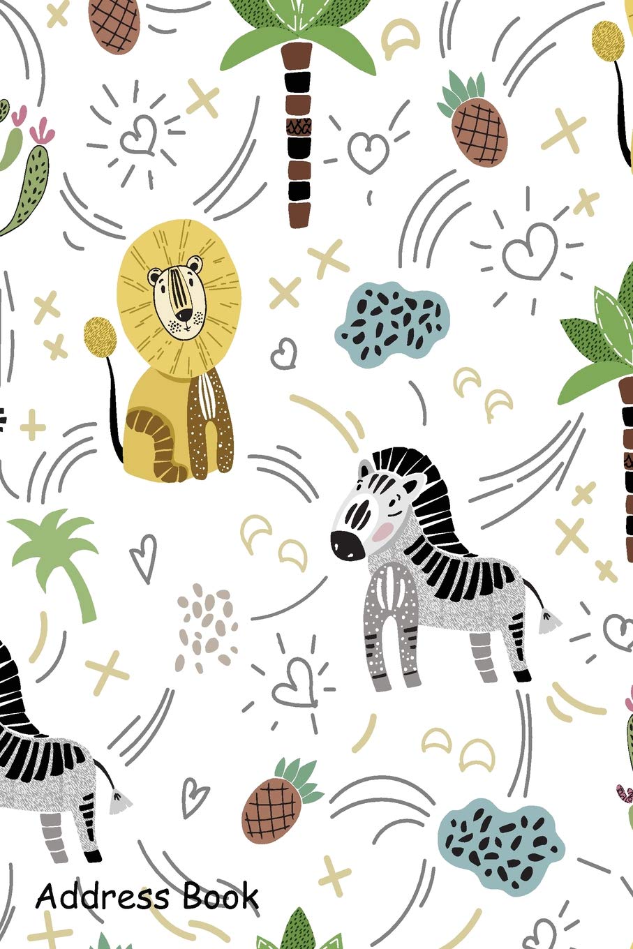 Address Book: For Contacts, Addresses, Phone, Email, Note,Emergency Contacts,Alphabetical Index With Cute African Animals