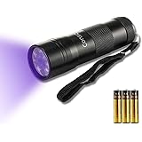Consciot UV Flashlight 12 LED Black Light 395nm Ultra Violet Blacklight Detector Torch Light for Dog Urine, Pet Stains, Bed B