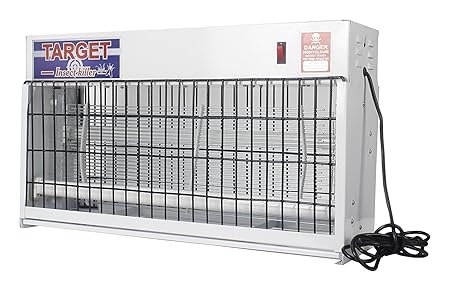 Target 40W Jumbo Flying Insect Killer UV Tube Insect Catcher Bug Zapper Repellent Machine with High Voltage Current Rectifier Electric System AE8 (White)