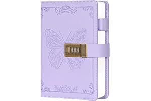 Diary with Lock, Journal for Women Girls, Vintage Lock Journal Refillable Personal Locking Notebook Secret Journal with Combi
