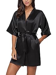 The Bund Women's Pure Colour Short Kimono Robes