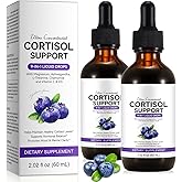 Beyxdu Cortisol Supplements for Women & Men,Cortisol Wellness Drops for Relaxation Stress, Focus Support, Hormone Balance with Magnesium Glycinate, Ashwagandha, Rhodiola, L-Theanine, 2 FL OZ (120ml)