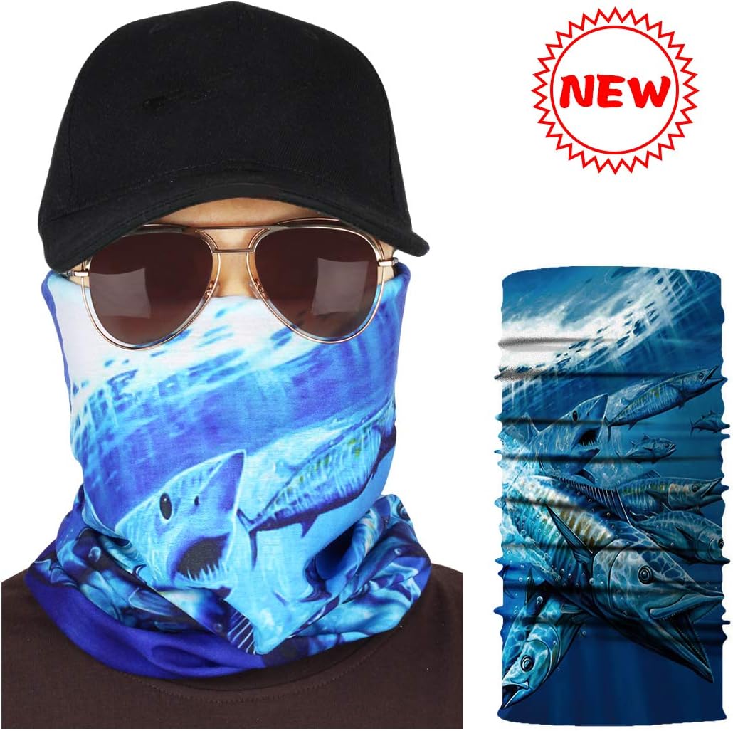 KOMIWOO Outdoor Face Mask-Seamless Tube mask -Headband Bandana, Sport Headwear Scarf, Breathable UV Protection for Fishing Motorcycle Running Hiking Hunting