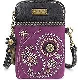 CHALA Dazzled Cell Phone Crossbody Purse-Women PU Leather Multicolor Handbag with Adjustable Strap