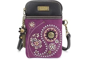 CHALA Dazzled Cell Phone Crossbody Purse-Women PU Leather Multicolor Handbag with Adjustable Strap