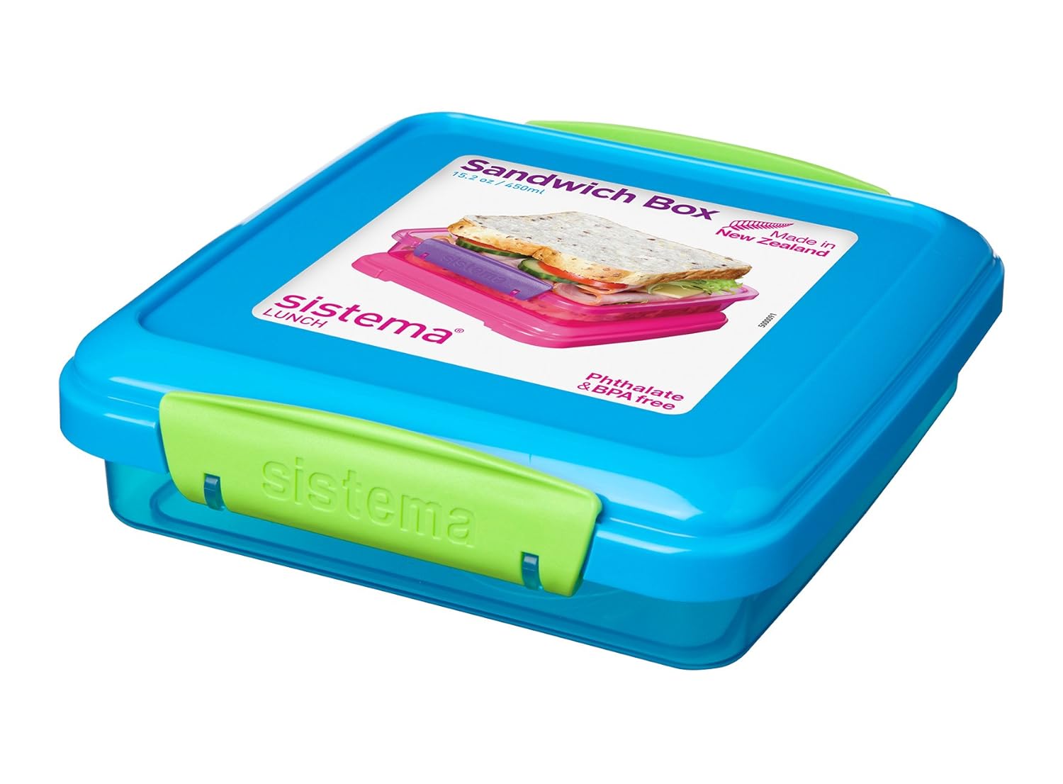 Sistema Sandwich Box Colored Lunch Box, 450ml Amazon.in Home & Kitchen
