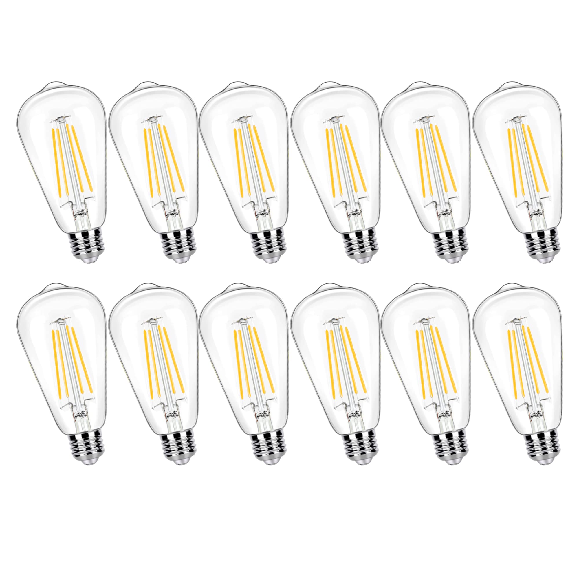 Photo 1 of 100 Watt LED Bulb, 12 Pack 9W LED Edison Light Bulbs 100 Watts Incandescent Bulbs Equivalent, 4000K Cool White with E26 Standard Base, 120V Input, 1250LM High Brightness, CRI 90, Not Dimmable