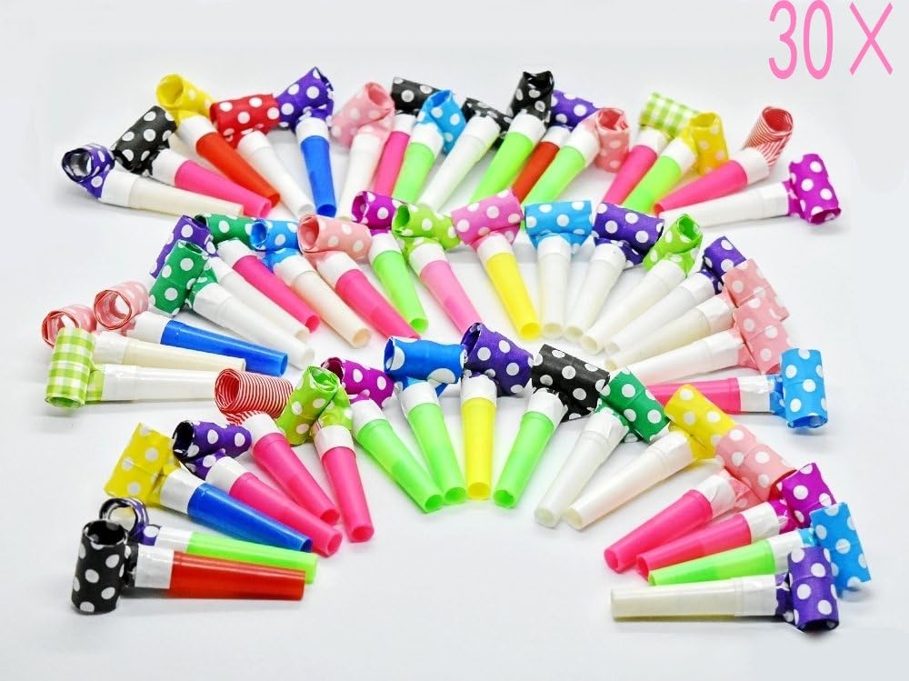 CHSYOO 30 x Party supplies blowouts blowers noise maker party favours for wedding birthday party new year graduation party Halloween