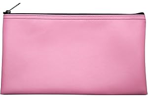 Cardinal bag supplies Vinyl Zipper Bags Leatherette 11 x 6 inches Small Compact Pink 1 Zippered Pouch CW