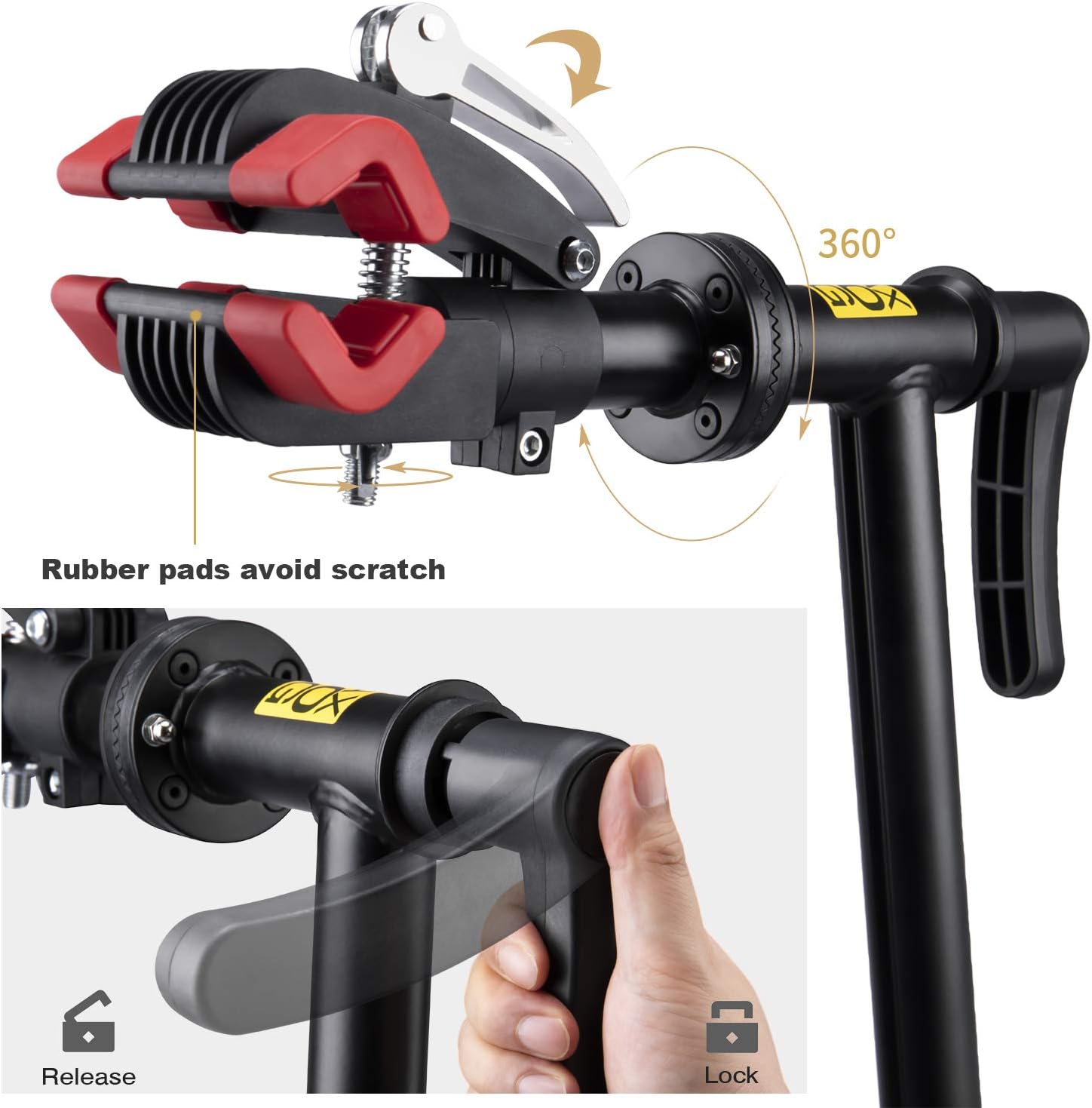 Bike Repair Stand -Shop Home Bicycle Mechanic Maintenance Rack- Welded Head Height Adjustable (CX-C10) : Sports & Outdoors