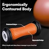 H&S Foot Massage Ball Roller – Silicone Foot Arch Roller with Nubs, Orange view 3