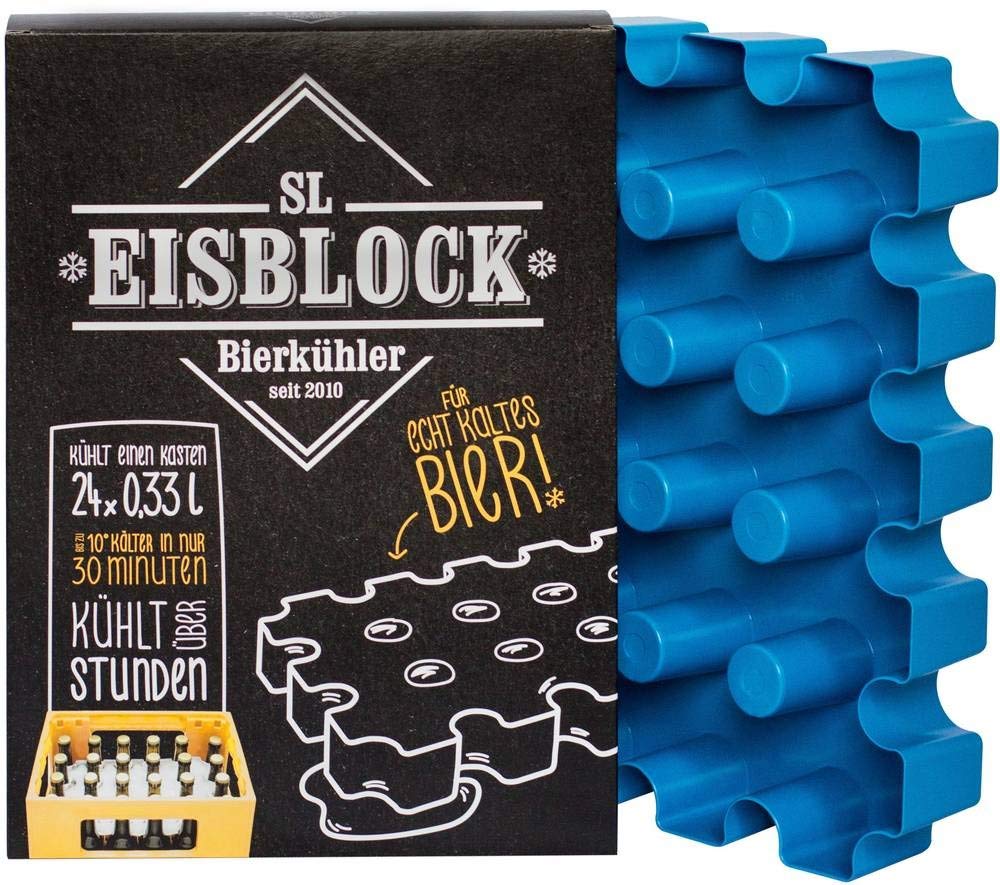 SL-Eisblock Beer crate cooler 24x0.33l Made in Germany, 34 x 22 x 6 cm, blue