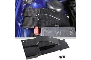 JWWY Engine Side Dust Protection Cover Engine Motor Dust Shield Cover Guard Fit for 2015-2024+ Dodge Challenger,2011-2024+Dodge Charger,Engine Accessories ABS Carbon Fiber 3PCS