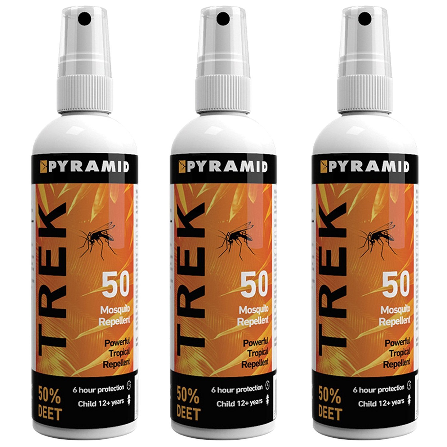 Trek 50 100ml Triple Pack 50% DEET + Free 60ml Bottle Strongest Insect Repellent