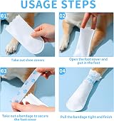 GBULTR 20pcs Disposable Dog Boots for Injured Paws Waterproof Bandage Covers view 4