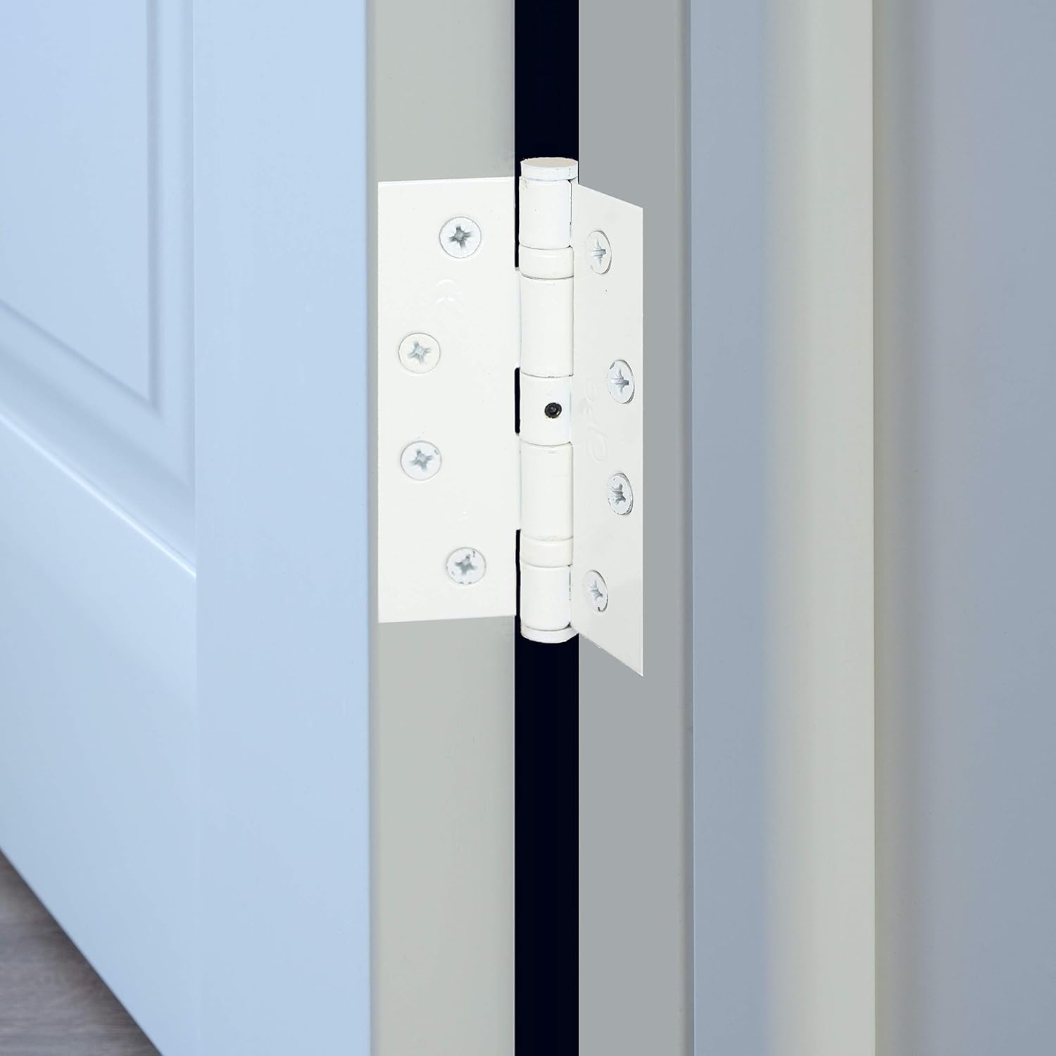 Door Hinges 4" (102mm) Ball Bearing - Fire Rated, 5 Pair Pack With Screws (White)