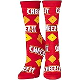 Crazy Socks - Cheez-It Snack Food Crew Socks - Officially Licensed Funny Novelty Gift Sock-Cozy Daily Wear