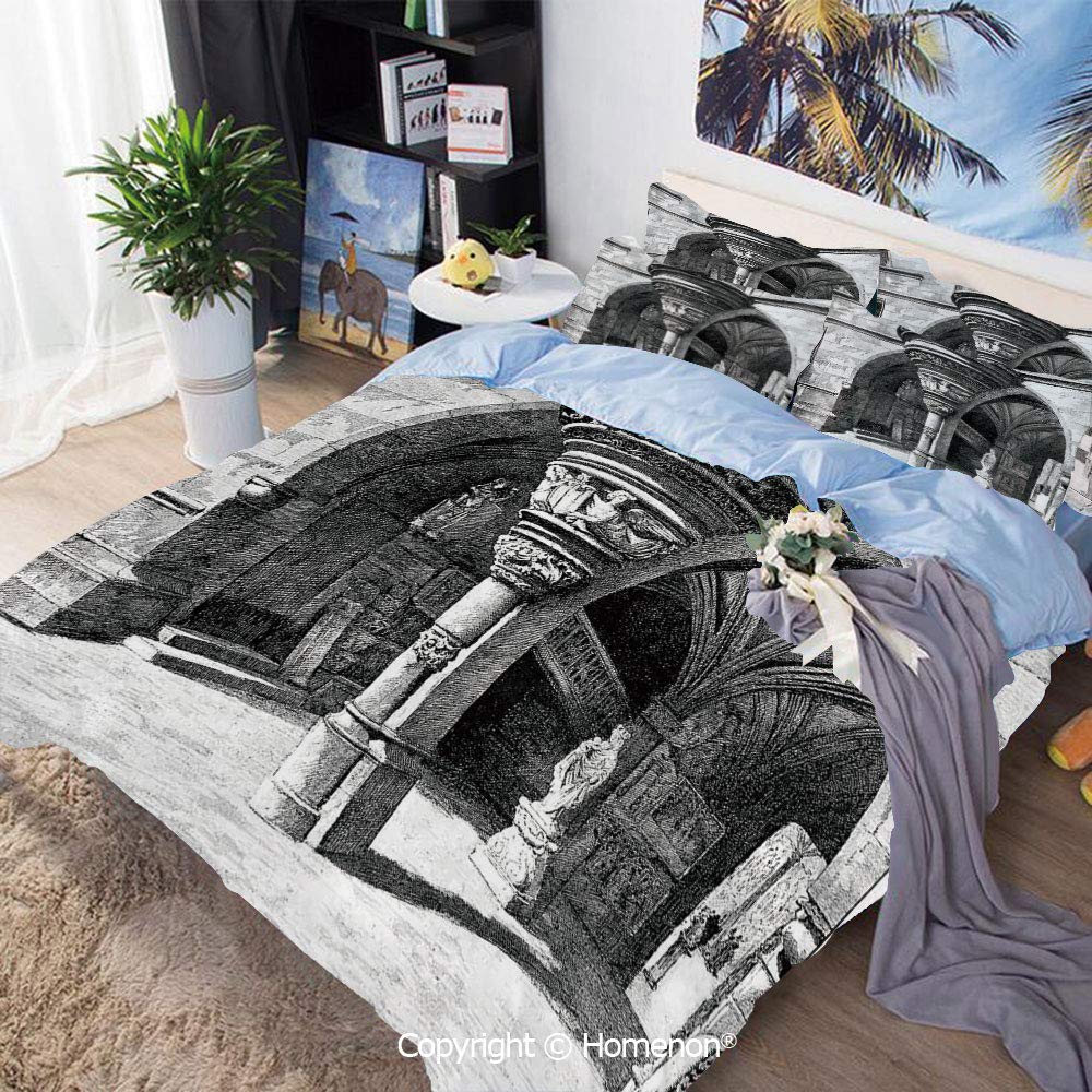 Amazon Com Bedding Sheets Set 3 Piece Bed Set Old Sketch Of