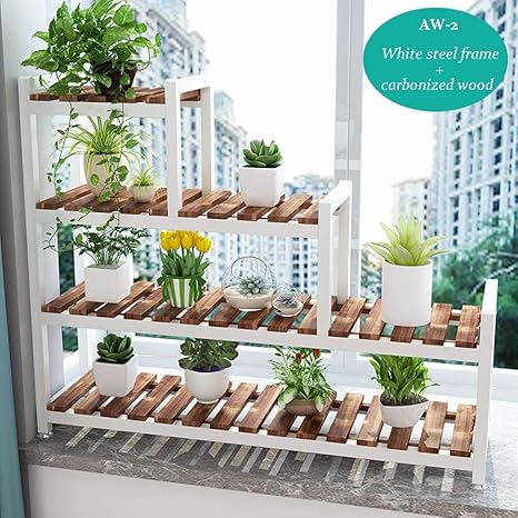 Amazon フラワースタンド 棚 室内の多階建て バルコニー用多肉植物のフラワースタンド 錬鉄製 窓敷居用ポットラック 多目的プラントスタンド Color Aw 2 Size Xxl フローラルフォーム オンライン通販