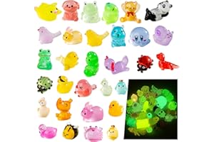Teenzee 30 Styles Mini Resin Animals 30pcs Variety Tiny Animals Figures Miniature Little Small Figurines Bulk for Micro Fairy Garden Landscape Accessories Hide Decor Aquarium