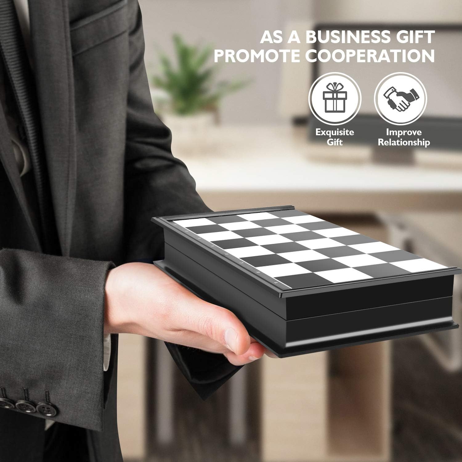 Peradix Chess Board Set Game -Travel Magnetic Chess Piece Set including Chess Folding/Portable Storage Board-Traditional Strategy Game for Kids/Children/Adults - Image 5