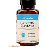 NatureWise Calcium Citrate 500mg Capsules - Supplement for Bone Health - Easy to Digest &amp; Absorb - Vegan, Non-GMO, Gluten-Free - 90 Count[30-Day Supply]