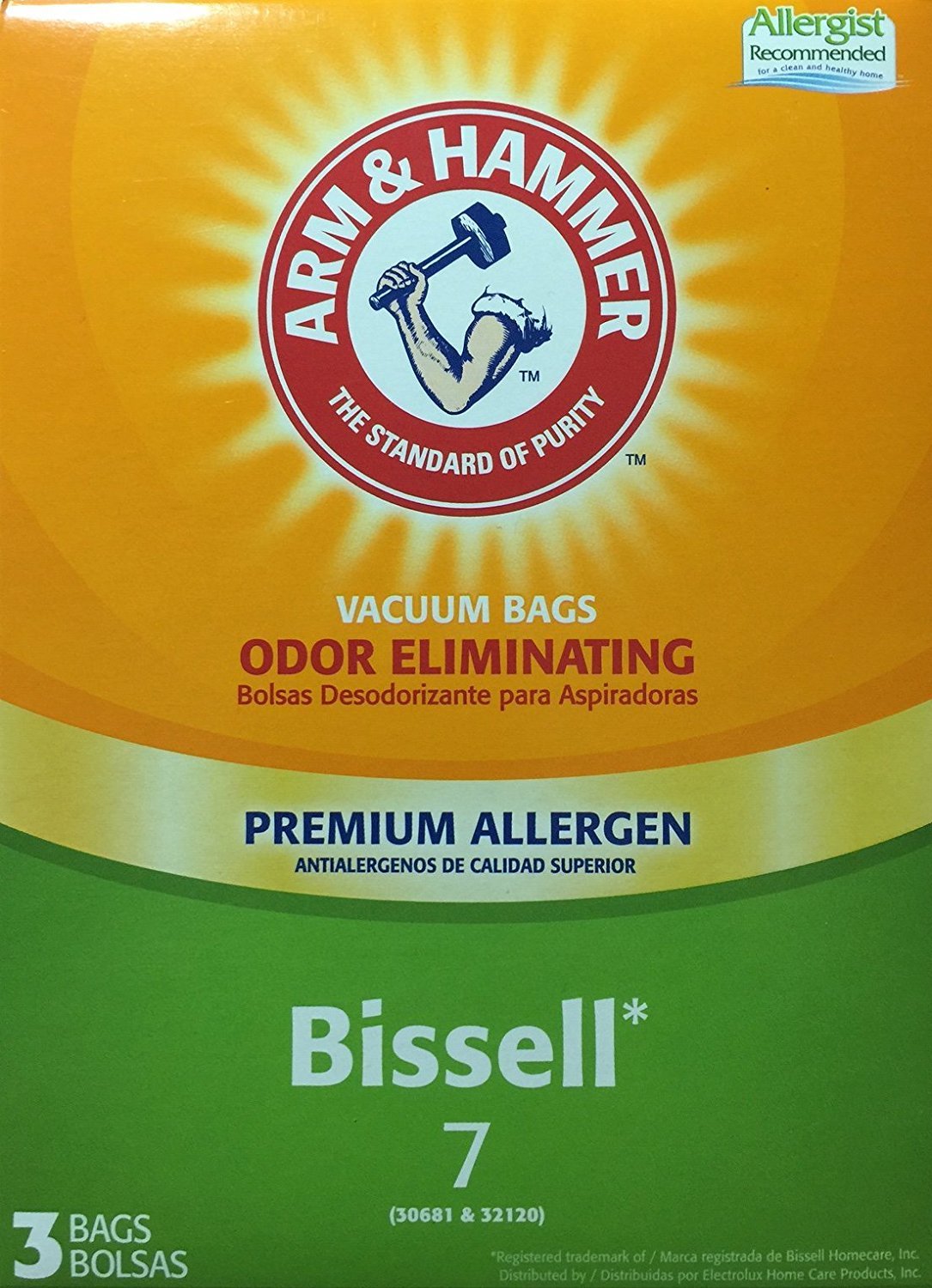 ARM & HAMMER Bissell 7 Premium Bag (1 Pack of 3 Bags)