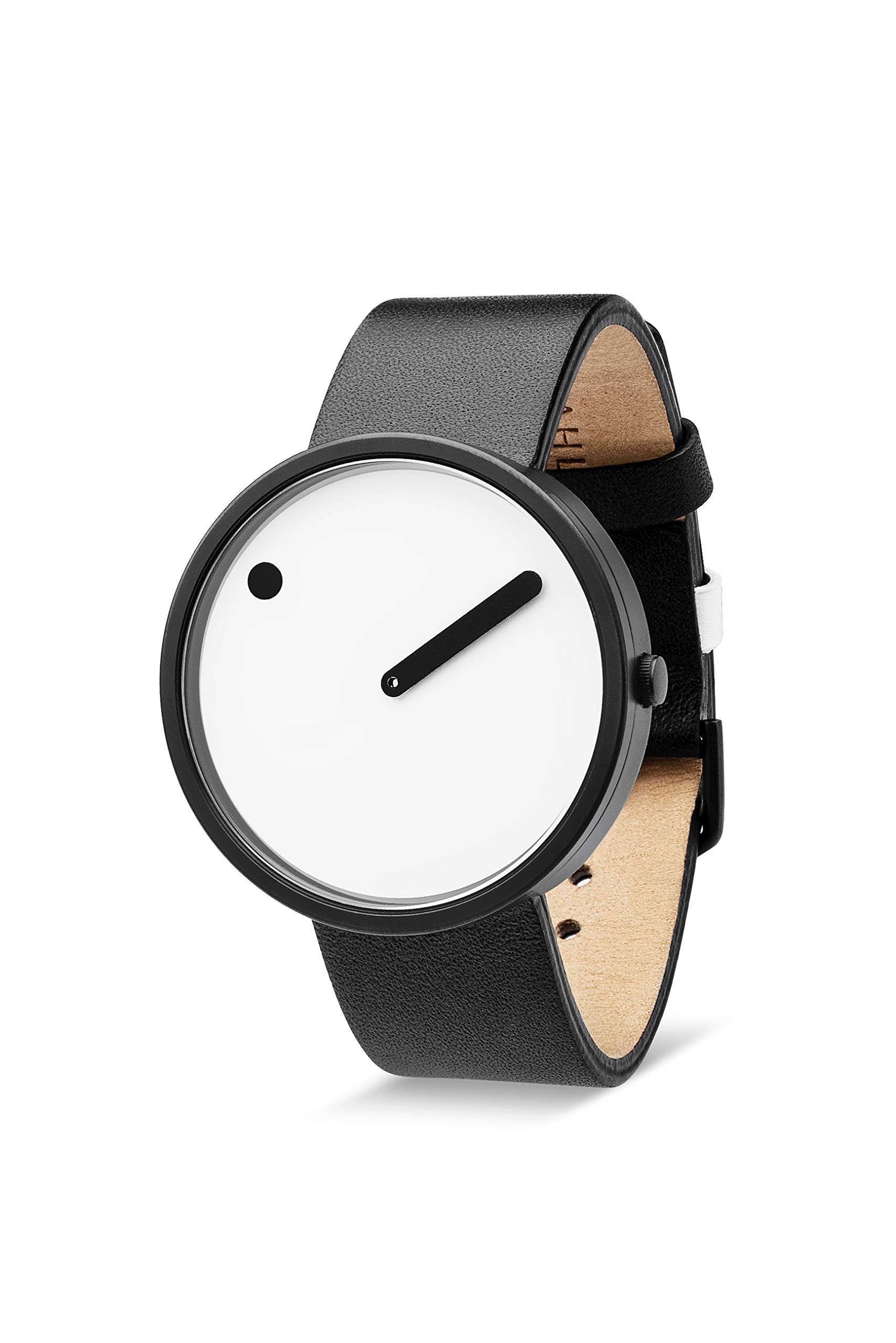 Picto 43379 Unisex Black Leather Strap Watch 40mm