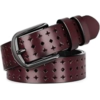 VONSELY Hollow Leather Belts for Women, Soft Leather Womens  display picture 2