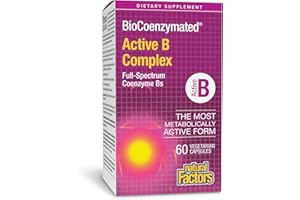 Natural Factors Active B Complex | Metabolism Support, Stress Relief Dietary Supplement | Suitable for Vegans (60 Vegetarian 