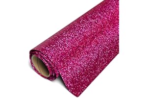 Siser Glitter HTV 12"x3ft Roll (Hot Pink) Iron on Heat Transfer Vinyl