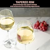 Homiu Large White Wine Glasses 12 x 330 ml Florence Crystal Glassware view 3