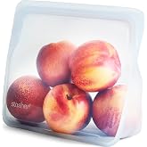 Stasher Reusable Silicone Food Storage Bag, Stand-Up Mid, Clear, 56 oz | Food-Safe Silicone, Reusable Freezer Bags, Microwave, Dishwasher, Pantry, Meal Prep, Food Storage Bag, Eco-Friendly