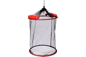 Floating Fish Basket - Foldable Fishing Net Container, 25x90cm Multi Float Mesh Bag | Quick Dry Nylon Woven Keepnet Tie Desig