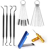 Carburetor Cleaning Kit, Carburettor Includes 23 Carb Needles 5 Nylon Brushes 1 Scraper and 4 Cleaner Hooks for Motorcycle AT