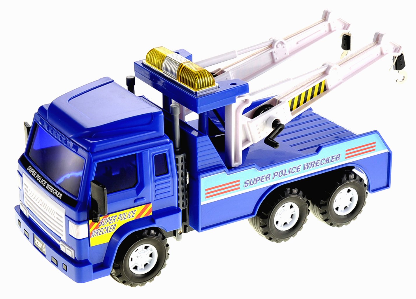 With Double Hooks Powertrc Sg B01n4nzduf Us Powertrc Big Heavy Duty Wrecker Tow Truck Police Toy For Kids With Friction Power Toys Games Pull Back Vehicles