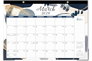 PLANRAGE 2024 Desk Calendar - Desk Calendar 2024, Jan. 2024 - Dec.2024, 16.8" x 12", 12 Months Large Monthly Desk Calendar with to-do List & Notes, Corner Protectors, Large Blocks, Perfect for Planning