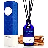 Xcleen Reed Diffuser Set with Sticks, Sandalwood Scented Oil Diffuser for Bathroom, Room Fresheners, Home Fragrance Bedroom Office Decor & Gift