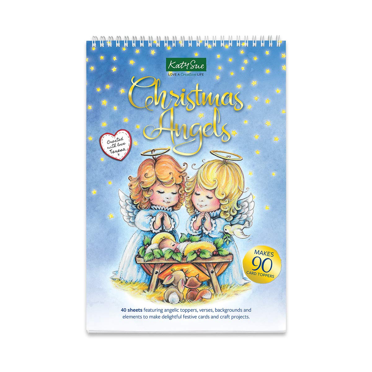 Katy Sue 'Christmas Angels' Paper Craft Pad & Card Making Kit (Not Die-Cut)