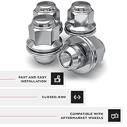 White Knight M12x1.50 Chrome Factory Style Lug Nuts