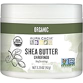 Aura Cacia Organic Shea Butter | Unrefined Body Care | 3.25 oz.