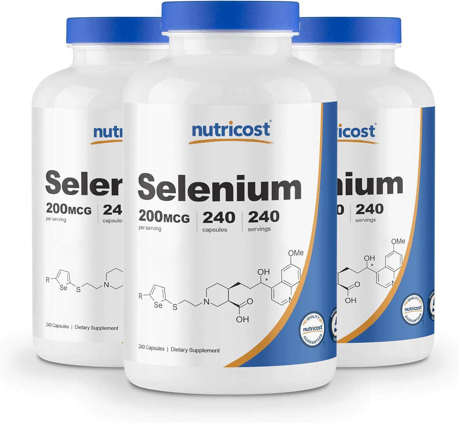 Nutricost Selenium 200mcg, 240 Veggie Capsules, Non-GMO, Gluten Free L-Selenomethionine: Health & Personal Care