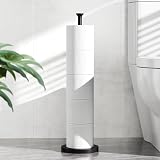 niffgaff Free-Standing Toilet Roll Holder Black Stainless Steel Modern view 2